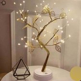 Gouden gebladerde bonsai boom met led lampjes, magisch en betoverend mooi