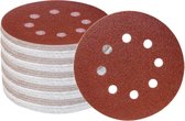 10x Schuurschijf 125mm Fijnheid 240 Rond Schuurpapier 5 inch - 8 gaats