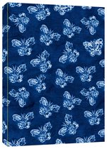 Journal- Shibori Indigo Butterflies Dotted Paperback Journal