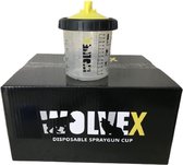 Wolvex disposable paint cups 650 ml. - PPS alternatief - mengbekers - 125 micron zeef - verfspuiten