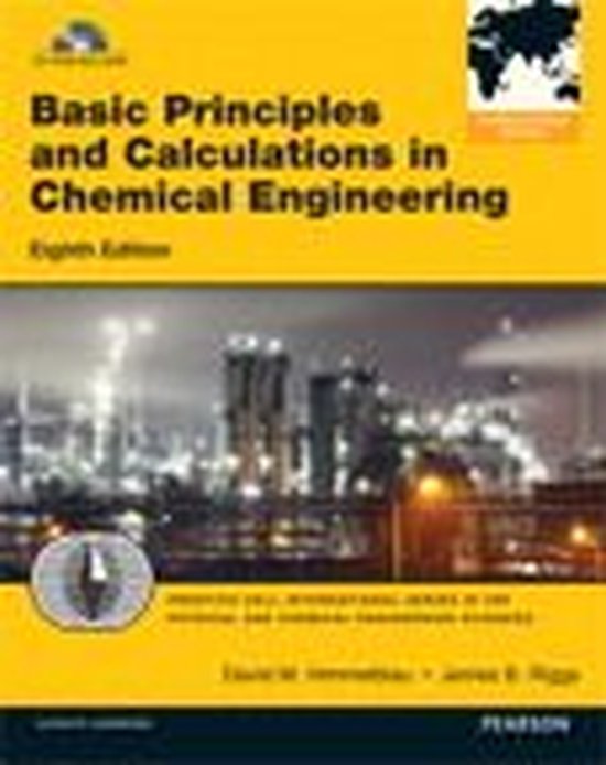 Manuel 'Basic Principles and Calculations in Chemical Engineering' (8e édition) avec photo d'une usine chimique.