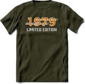 1979 Limited Edition T-Shirt | Goud - Zilver | Grappig Verjaardag en Feest Cadeau Shirt | Dames - Heren - Unisex | Tshirt Kleding Kado | - Leger Groen - XXL