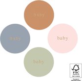 Sluitzegel Geboorte - Baby Goud | Blauw - Groen - Rose - Terracotta - Goud | Baby - Geboortesticker - Jongen / Meisje | Envelop sticker - Geboorte kaart - Bedankje | Cadeau  - Gift - Cadeauzakje | Traktatie - Babyshower | DH Collection