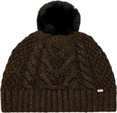 Ted Baker Telinn Faux Fur Pom Knitted Hat Black