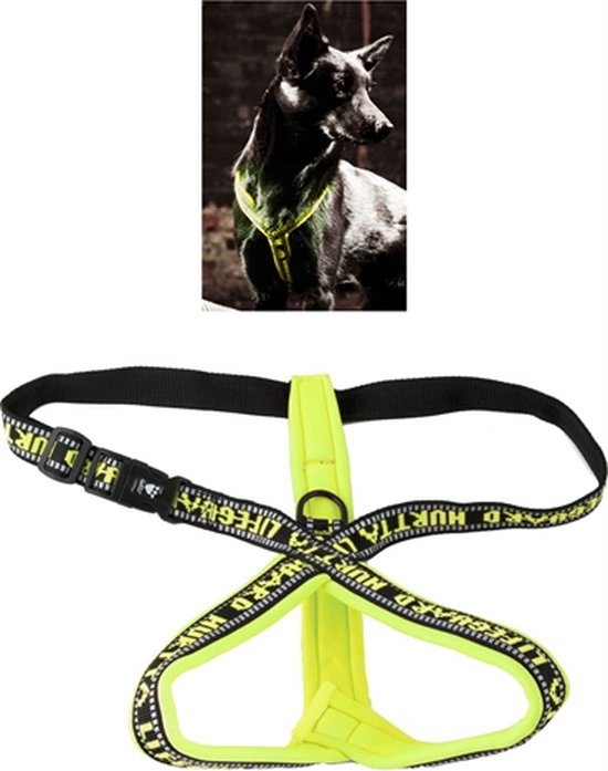 Hurtta y-harnas voor hond geel 120 cm