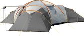 Skandika Turin Tent – Tenten – Familietent - Campingtent – Voor 12 personen – Koepeltent – Muggengaas – 3 slaapcabines - 200 cm stahoogte – Stalen stangen – 3000 mm waterkolom – Ou