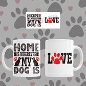 Mug Home est partout où mon chien est (Love dog/s)