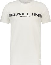 Ballin Amsterdam -  Heren Slim Fit    T-shirt  - Wit - Maat M