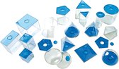 Geometrisch elementen transparant blauw klein