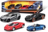 Maisto Design 4 Pack Exotics Set 1/64 (7 cm) - Modelauto - Schaalmodel - Model auto - Speelgoed voor kinderen jongens meisjes