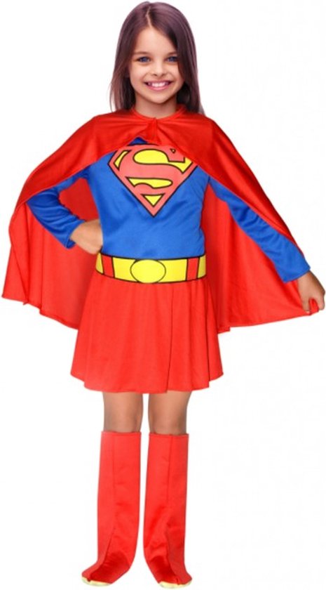 D.C. Comics - Supergirl - Origineel verkleedpak - 3 delig - maat 92-98 - 3-4 jaar