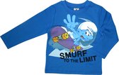 De Smurfen Jongens Longsleeve - Blauw - T-shirt met lange mouwen - Maat 98