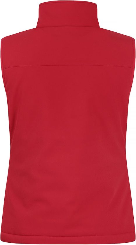 Clique Padded hoody softshell bodywarmer ladies rood