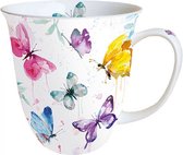 Ambiente-mok-butterfly-vlinder-kleurrijk-porcelein-fine bone china-kado-moederdag
