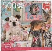 Jumbo - Puzzel - Dieren - Roze -  Love - 500 stukjes - Studio Pets