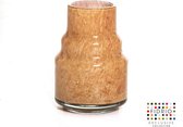 Design Vaas Torch - Fidrio CARAMEL - glas, mondgeblazen bloemenvaas - diameter 8 cm hoogte 20 cm