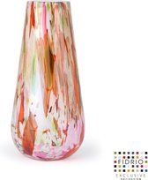 Design Vase Gloriosa - Fidrio COLOURS - vase à fleurs en verre soufflé à la bouche - hauteur 22 cm