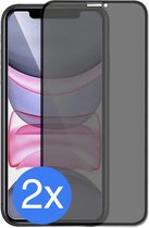 iPhone 11 / iPhone XR Privacy Screenprotector - iPhone 11/Xr Screen Protector Privacy - iPhone 11|XR Privacy Glass - Edge to Edge - 2 Stuks