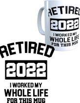 RETIRED i worked my whole life for this mug - fun mok - pensioen - quote - grappig