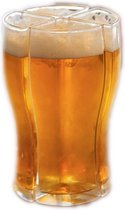 4-in-1 bierglas - Bierglas 4 delig - Bierglas om te delen - Bierglas feestje - Vier bierglazen - Bierglas feest