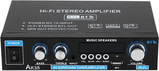 Hifi bluetooth power amplifier | 400w | versterker | stereo versterker |...