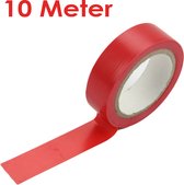 Isolatietape - Isolatieband - PVC Tape - 15mm x 10m - Rood