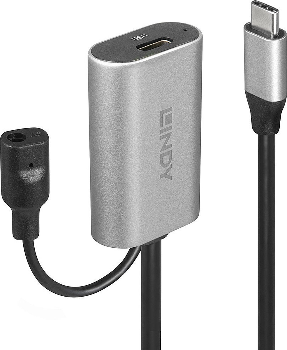 Image of LINDY 43271 USB-kabel USB 3.2 Gen1 USB-C stekker, USB-C bus 5.00 m Zwart