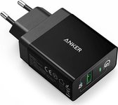 Anker Quick Charge 3.0 18W  (USB Smart Super Charger) - Geschikt voor Apple iPhone en Android apparaten - USB stekker lader - Adapter - zonder kabel  - Zwart -  A2013L11 GMT