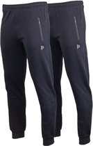 2-Pack Donnay Joggingbroek met elastiek - Sportbroek - Heren - Maat XL - Donker blauw