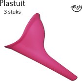 3 Hygiënische herbruikbare siliconen plastuit voor vrouwen - Plastuit - Plastuitjes - Bos - Geen wc in de buurt - Wc papier - Urinaal - Vochtige doekjes - Vrouwen urinoir - Plaskok