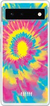 6F hoesje - geschikt voor Google Pixel 6 -  Transparant TPU Case - Psychedelic Tie Dye #ffffff