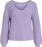 Vila Trui Vipoca Rev L/s V-neck Knit Top 14070536 Pastel Lilac Dames Maat - S