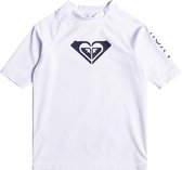 Roxy - UV Rashguard voor meisjes - Whole Hearted - Korte mouw - Bright White - maat 116cm