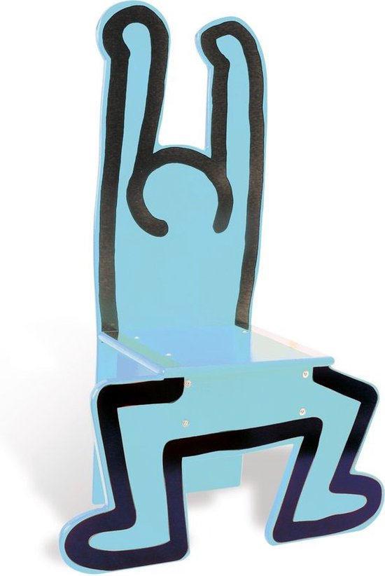 Standing Man Chair (Blue) by Keith Haring