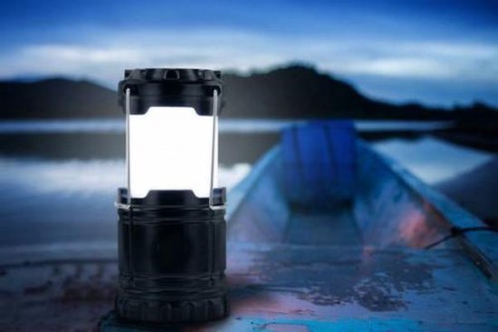 Luxe Camping Lantaarn - Fel - 2IN1 - Vlam Effect - Zwart - Campinglamp - Tentlamp van Luxe. — afbeelding 3