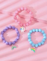 Armbandjes kids - armband kind - eenhoorn - regenboog - ster - cadeau verjaardag - meiden - sieraden - armband - unicorn feest