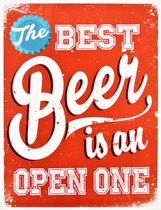 2D Metalen wandbord "Best Beer" 33x25cm