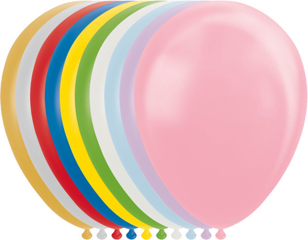 25 gemengde metallic Ballonnen.