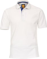 Redmond modern fit heren polo - pique - wit -  Maat: L