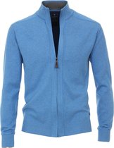 Redmond heren vest katoen - met rits - lichtblauw -  Maat: 4XL