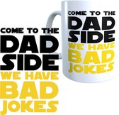 come to the dad side we have bad jokes - starwars - joke mug- funny - grappige mok - papa