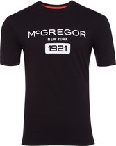 McGregor T-shirt Zwart Heren| 100% Katoen | Ronde Hals | Maat M | McGregor New York | Logo op de Borst
