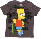 The Simpsons Jongens T-shirt - Bruin - Bart Simpson met Skateboard - Maat 104