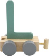 Lettertrein L groen | * totale trein pas vanaf 3, diverse, wagonnetjes bestellen aub