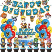 PAW Patrol thema verjaardag decoratie/PAW Patrol vlag pull banner, taart kaart, ballon/baby verjaardag set