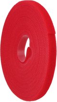 Innox HNL-10-10M-RD rood klittenband 10mm breed, 10m lengte kabelbinder