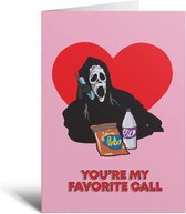 You’re My Favorite Call - Wenskaart - Ghostface - Scream - Valentijnsdag - Valentijnskaart  - Grappig - Geschenk