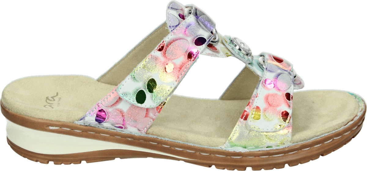 Ara 1227232 - Volwassenen Dames slippers - Kleur: Wit/beige - Maat: 39 |  bol.com
