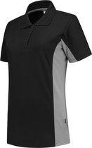 Tricorp Poloshirt Bicolor Dames 202003 Zwart-Grijs - Maat 5XL