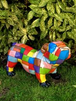 Engelse buldog squishy face puzzel 36 cm hoog - polyester - polystone - hoogkwalitatieve kunststof - decoratiefiguur - interieur - accessoire - voor binnen - voor buiten - cadeau -